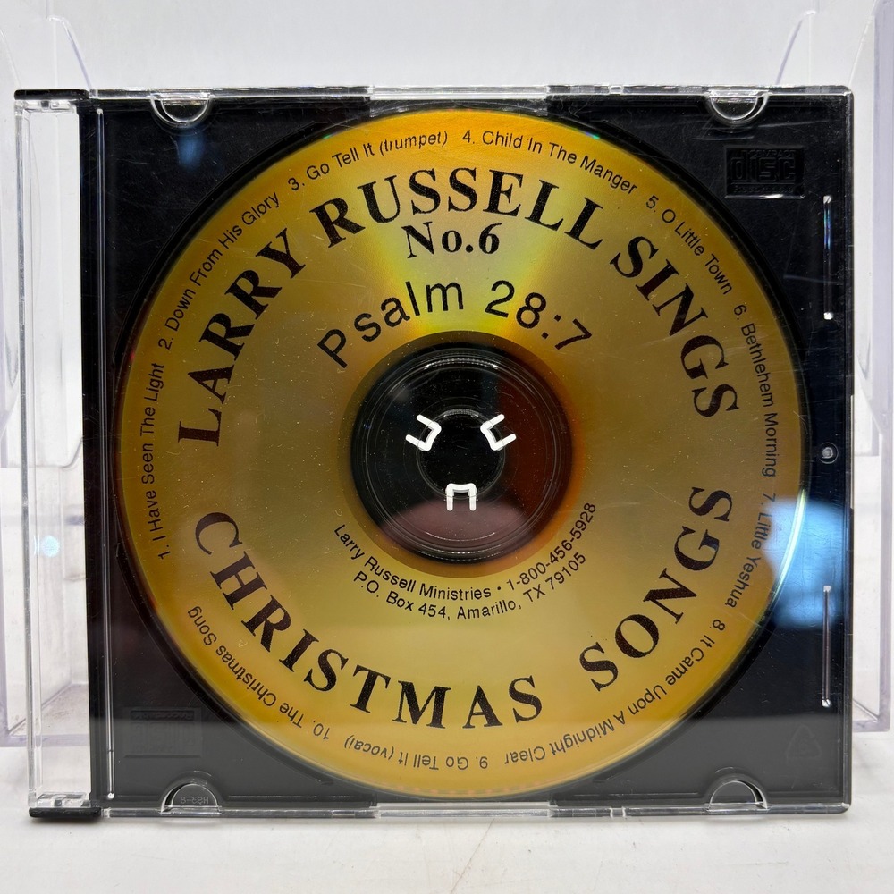 Larry Russell Sings Christmas Songs No. 6 Psalm 28:7 CD Album Christian Gospel
